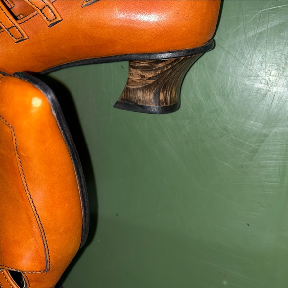 Ken Rice Vintage Triple T Buckled Loafer with Wooden Heel 🌵9 - Picture 10 of 12